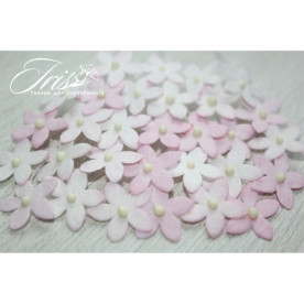 Набір маленьких квітів Little flowers Iris, світло-рожеві, 15 мм, 30 шт