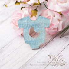 Чіпборд Бодик 27 * 27мм блакитний з глітером 2629, Valeo