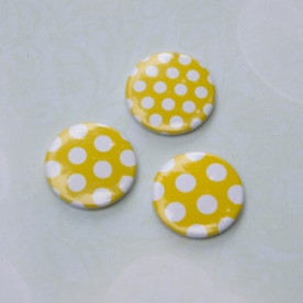 Набор значков-фишек Желтые горошки №2, 3 шт. 