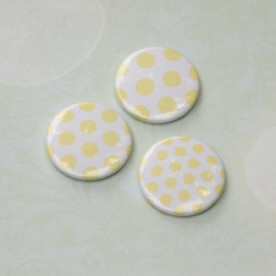 Набір значків-фішок Ніжно-жовті горошки №1, 3 шт. 