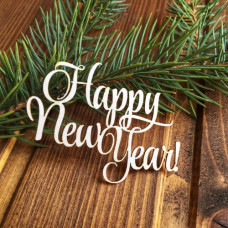 Чіпборд Happy New Year 67 * 50мм, Вензелік