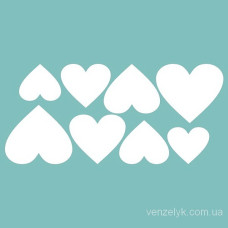 Чіпборд Набір сердечок 05 53 * 115 мм, Вензелік