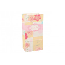 Подарочный пакет с цветочным принтом, Sweet time, 1 шт, 9х5,5 см, высота 15 см