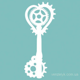 Чипборд Ключик стимпанковский 03 25*62 мм, Вензелик