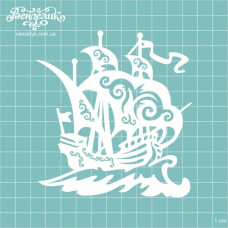 Чіпборд Корабель 103 * 110 мм, Вензелік