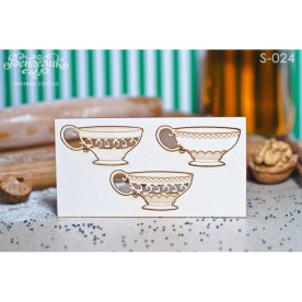 Чипборд Набор чашек 02 1 шт. - 20*41 мм,  Вензелик