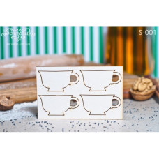 Чіпборд Набір чашок 19 * 38 мм, Вензелік