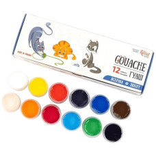 Набір гуашевих фарб Cats 12*10мл, ROSA Kids