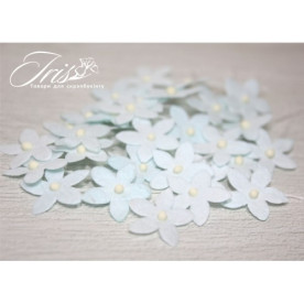 Набір маленьких квітів Little flowers Iris, світло-блакитні, 15 мм, 30 шт