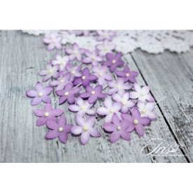 Набір маленьких квітів Little flowers Iris, фіолетові, 15 мм, 30 шт