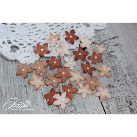 Набор маленьких цветов Little flowers Iris, кирпичные, 30 шт