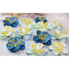 Набор цветов Denise голубой микс Iris, 33-40 мм, 12 шт