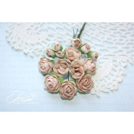 Набор роз Viva Rosita светло-коричневые Iris, 1-1.5 см, 14 шт