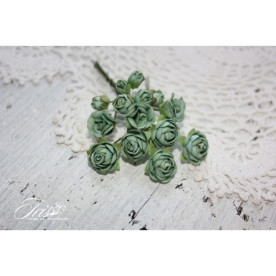 Набір троянд Viva Rosita вінтажний зелений Iris, 1-1.5 см, 14 шт