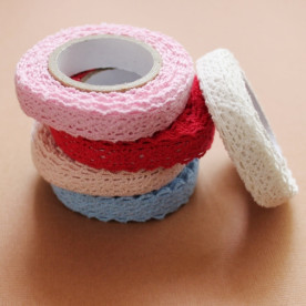 Лента-кружево декоративная на клеевой основе, белого цвета, 2,5 м, 20 мм.