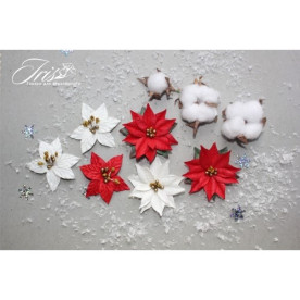 Набор цветов и декора Cortez Red and white Iris, 9 шт