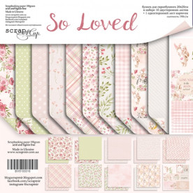 Набор двусторонней бумаги 20х20см So Loved 11шт Scrapmir