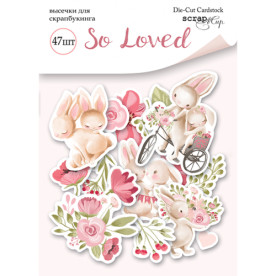 Набор высечек для скрапбукинга, So Loved, 47 шт, Scrapmir