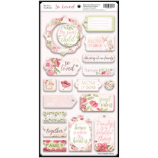 Чіпборд для скрапбукінгу, So Loved Eng, 18шт, Scrapmir