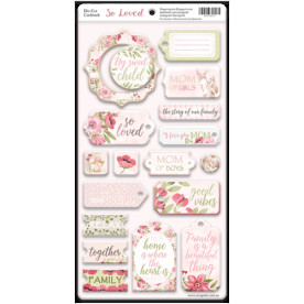 Чіпборд для скрапбукінгу, So Loved Eng, 18шт, Scrapmir
