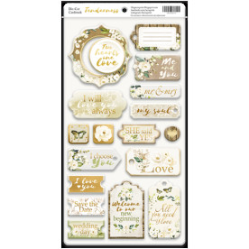 Чіпборд для скрапбукінгу 18шт Tenderness ENG Scrapmir