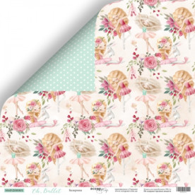 Лист двусторонней бумаги 30x30 Балерины Oh, Ballet Scrapmir