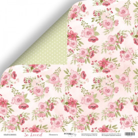 Лист двусторонней бумаги 30x30 Нежность So Loved Scrapmir
