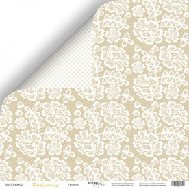 Аркуш двостороннього паперу 30x30 Мереживо Tenderness Scrapmir