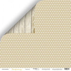 Лист двусторонней бумаги 30x30 Сердечки Tenderness Scrapmir