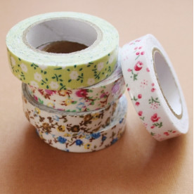 Лента декоративная на клеевой основе, цветочный дизайн, №3, 5 м, 15 мм.