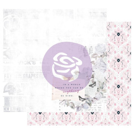 Скрапбумага двусторонняя с фольг Kindness Takes Over - Poetic Rose, Prima