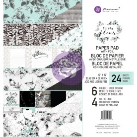 Набір скраппаперу двустор. Flirty Fleur, 6 листів з фольги, 30х30, Prima