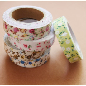 Лента декоративная на клеевой основе, цветочный дизайн, №4, 5 м, 5 мм.