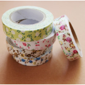 Стрічка декоративна на клейовий основі, квітковий дизайн, №5, 5 м, 15 мм.