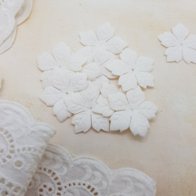 Набір кольорів пуансетії, білий, 5 шт, 35 мм