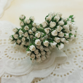 Набір бутонів троянд, 4-5 мм, білий, 10 шт