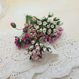 Набір бутонів троянд, 4-5 мм, в рожевих тонах, 10 шт