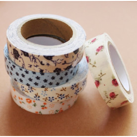 Лента декоративная с цветочным дизайном на клеевой основе, №6, 5 м, 15 мм.