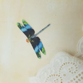 Стрекоза декоративная, 8х5 см, синяя