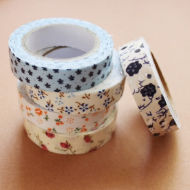 Лента декоративная на клеевой основе, цветочный дизайн, №7, 5 м, 15 мм.