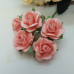 Набір трояндочок 25 мм, Кораловий, 5 шт