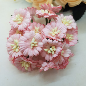 Набор хризантем, светло-персиковый, 5 шт