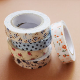 Стрічка декоративна на клейовий основі, квітковий дизайн, №10, 5 м, 15 мм.