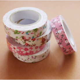 Стрічка декоративна на клейовий основі, квітковий дизайн, №11, 5 м, 15 мм.
