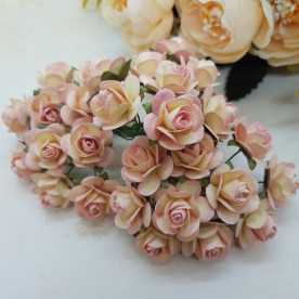 Набір трояндочок 20 мм, колір шампанського, 5 шт.