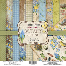 Набор скрапбумаги Botany Spring, 20x20см, 10+ 1 листов, Фабрика Декору