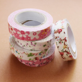 Стрічка декоративна на клейовий основі, квітковий дизайн, №13, 5 м, 15 мм.