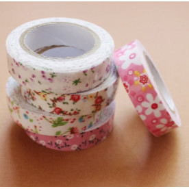 Лента декоративная на клеевой основе, цветочный дизайн, №14, 5 м, 15 мм.