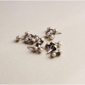 Набір перламутрових брадс 6 мм, кремовий колір, 10 шт.