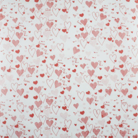 Лист крафт паперу 30Х30 з малюнком Сердечки, 70 г / м2, Фабрика Декору
